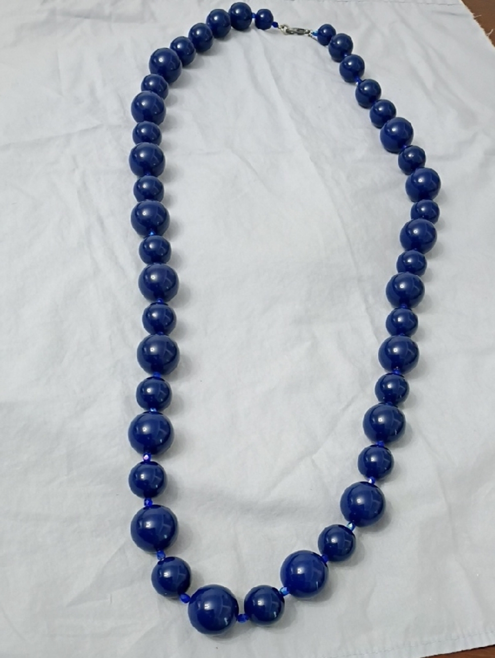 Ben-Amun Deep Blue Graduated Bead Necklace